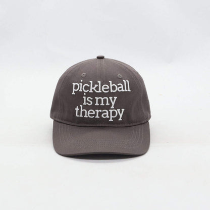 PICKLEBALL IS MY THERAPY HAT - EMBROIDERED